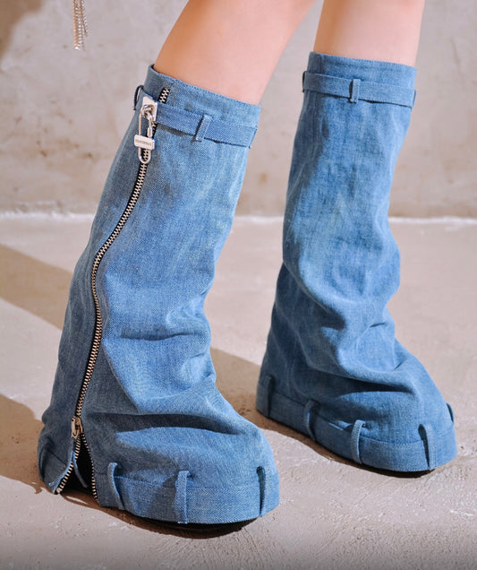 Denim feast boot